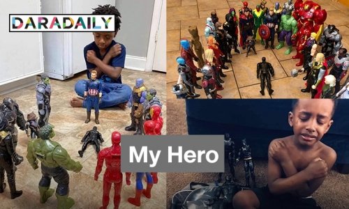 จากหัวใจ...ทำได้แค่เท่านี้! เด็กผิวสีร่ำไห้ส่ง Black Panther