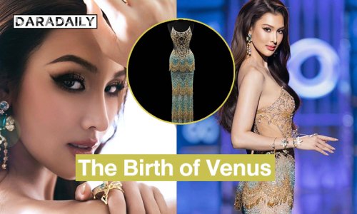 เปิดที่มาชุดราตรีของ “หมูแฮม โชตินภา” ปักและตัดเย็บด้วยมือมากกว่า 1,200 ชั่วโมง