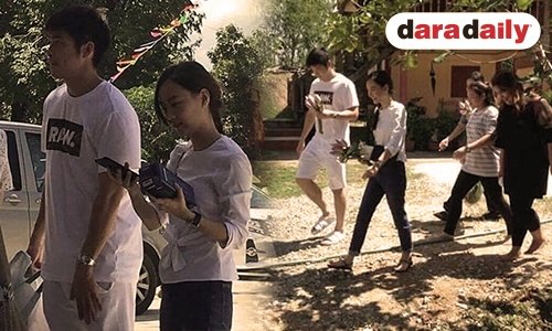 ภาพหวานจากเมืองชาละวัน "เต้ย" ควง "อาเล็ก" พบแม่ทำบุญ