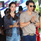 ภาพน่ารักๆ ระหว่าง "อั้ม-แมท" ในงานบวงละคร "ไฟในวายุ"