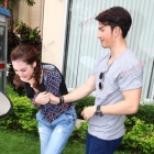 ภาพน่ารักๆ ระหว่าง "อั้ม-แมท" ในงานบวงละคร "ไฟในวายุ"