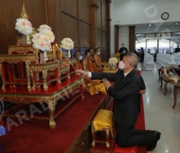 ภาพบรรยากาศงาน สวดอภิธรรมศพ คุณแม่ พรพรรณ พรรณนิภา ณ. ศาลาทักษิณาประดิษฐ วัดพระศรีมหาธาตุวรมหาวิหาร 