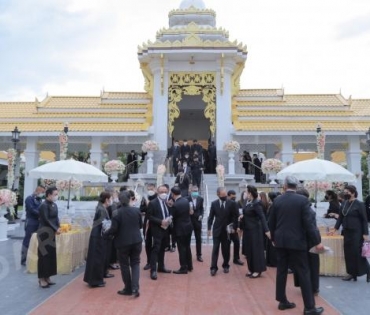 ภาพบรรยากาศงาน สวดอภิธรรมศพ คุณแม่ พรพรรณ พรรณนิภา ณ. ศาลาทักษิณาประดิษฐ วัดพระศรีมหาธาตุวรมหาวิหาร 