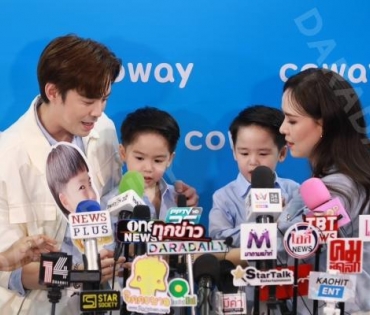 งานแถลงข่าวเปิดตัวแคมเปญ COWAY EVERYDAY WOW พร้อมครอบครัว บีม-กวี และ พี่ธีร์,น้องพีร์ 