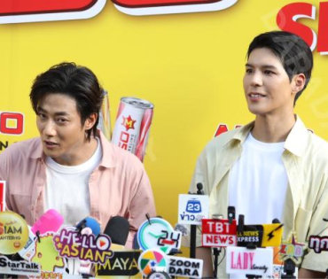 งานแถลงข่าวเปิดตัวพรีเซ็นเตอร์ เครื่องดื่มผสมคาเฟอีนอัดก๊าซ  "มิโซซ่า" พร้อมสัมภาษณ์ คัลเลนและพี่จอง