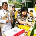 "ไชยา มิตรชัย" นำทีมนักแสดงนำร่วมงานบวงสรวงเปิดกล้องละคร "สัญญา สายัณห์"