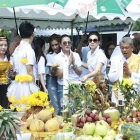 แอนดริว นำทีมเหล่านักแสดงนำร่วมงานบวงสรวงละคร "พลับพลึงสีชมพู"