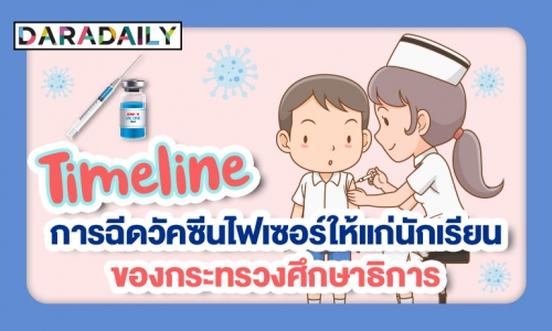 เปิด Timeline ฉีดวัคซีนไฟเซอร์ให้นักเรียน 12-18 ปี ทุกสังกัดของกระทรวงศึกษาธิการ