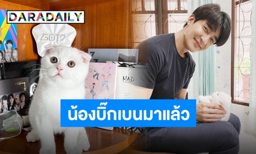 แมวงอก “เอิร์ท พิรพัฒน์” ต้อนรับสมาชิกใหม่ “น้องบิ๊กเบน” เจ้าแมวหูพับสุดคิ้วท์