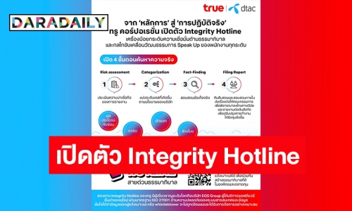 จาก “หลักการ” สู่ “การปฏิบัติจริง” ทรู คอร์ปอเรชั่น เปิดตัว Integrity Hotline เครื่องมือเสริมความเชื่อมั่นด้านธรรมาภิบาล และกลไกขับเคลื่อนวัฒนธรรมการ Speak Up ของพนักงานทุกระดับ