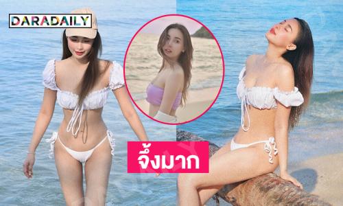 จึ้งมาก! นางแบบสาวสวยอวดทูพีชสวยฉ่ำ ทะเลขาวไปหมด