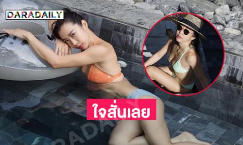 ใจสั่นเลย...ดาราดังจัดเต็มทูพีชขาวตะลึงกระแทกตาสุด