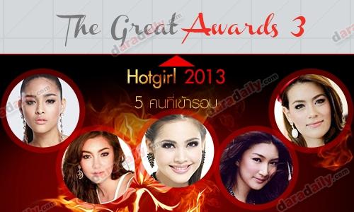 ผลคะแนนโหวตThe Great Awards3 : 5 ผู้เข้าชิงสาขาHotgirl ที่สุดแห่งปี 