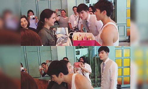 สาวก NY มีฟิน! “ณเดชน์” หอบเค้กเซอร์ไพรส์วันเกิด “ญาญ่า” กลางกองละคร