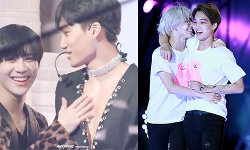 ชอตชวนฟินของสองเพื่อนซี้ “Taemin” และ “Kai” ไม่อายที่จะโชว์ความรักออกสื่อ