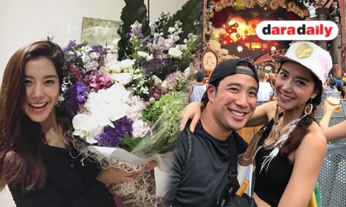 “ไอซ์” ยิ้มร่าแฟนหนุ่ม “ไฮโซแม็กซ์” ส่งดอกไม้เซอร์ไพรส์ครบรอบ 3 ปี