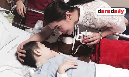 กำลังใจมาแล้ว! "เบลล่า" เยี่ยม "น้องสกาย" ป่วยมะเร็ง