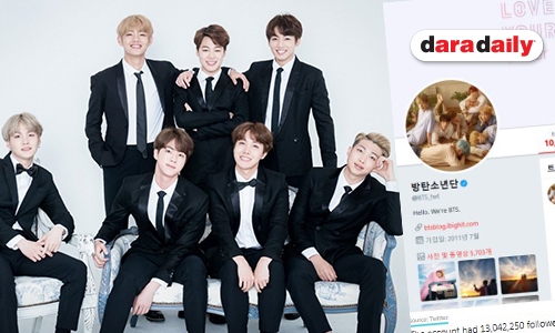 ARMY มีเฮ! หลัง BTS ได้ยอดฟอลโลว์ครบ 13 ล้าน 