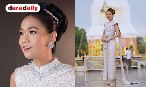 สวยมากแม่! “กาละแมร์” สวมชุดไทยร่วมบุญ แฟนคลับแห่คอมเมนต์เพียบ 