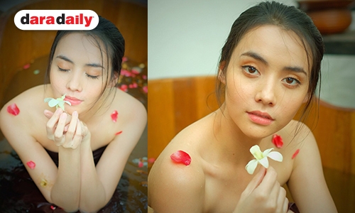 อื้อหือ “มุกดา” สลัดความใส นุ่งผ้ากระโจมอก เผยผิวขาวโอโม่