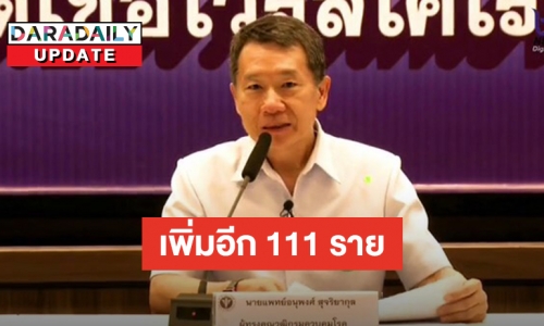 ทะลุพัน! ติด COVID-19 เพิ่ม 111 ราย ไทยมีผู้ป่วยสะสมทั้งหมด 1,045 ราย