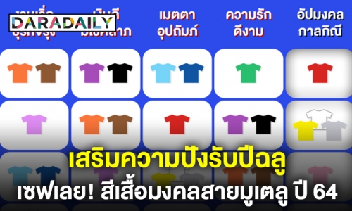 เสริมความปังรับปีฉลู! เซฟเลยสีเสื้อมงคลสายมูเตลู ปี 64