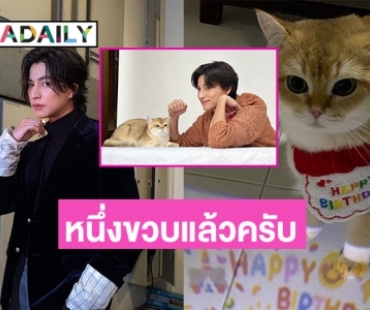 “ก็องเต้” น้องแมวแสนรักของ “กลัฟ คณาวุฒิ” หนึ่งขวบแล้วครับ
