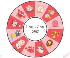 ดวงรายสัปดาห์วันที่ 1 - 7 เดือน กันยายน 2557