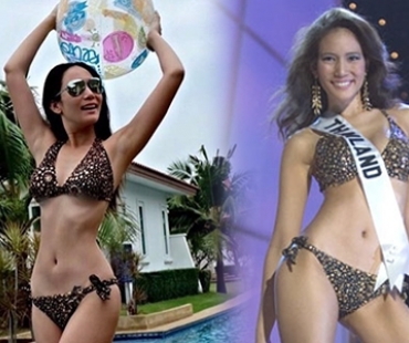 10 ปียังเหมือนเดิม! "ชาม" โชว์หุ่นในชุดว่ายน้ำที่ใช้ประกวด Miss Universe 2006 